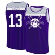 Men's Colorado Rockies Alan Trejo ＃13 Legend Baseball Tank Top - Purple/Gray