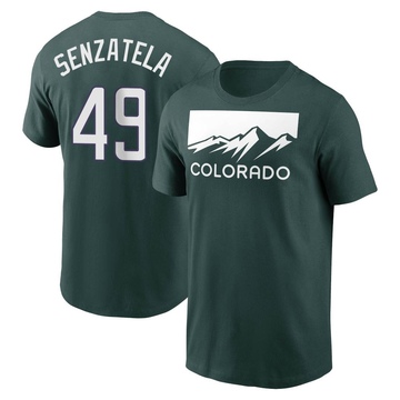 Men's Colorado Rockies Antonio Senzatela ＃49 2022 City Connect Name & Number T-Shirt - Green