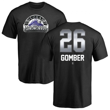 Men's Colorado Rockies Austin Gomber ＃26 Midnight Mascot T-Shirt - Black