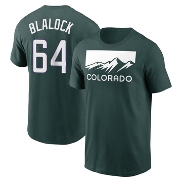 Men's Colorado Rockies Bradley Blalock ＃64 2022 City Connect Name & Number T-Shirt - Green