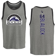 Men's Colorado Rockies Bradley Blalock ＃64 Backer Tank Top Ash