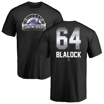 Men's Colorado Rockies Bradley Blalock ＃64 Midnight Mascot T-Shirt - Black