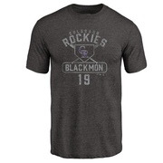 Men's Colorado Rockies Charlie Blackmon ＃19 Charlie mon Base Runner T-Shirt - Black