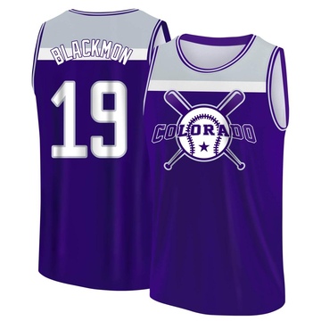 Men's Colorado Rockies Charlie Blackmon ＃19 Legend Baseball Tank Top - Purple/Gray