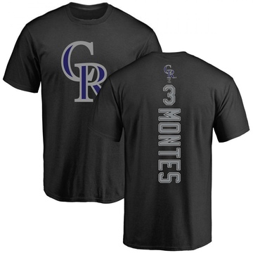 Men's Colorado Rockies Coco Montes ＃3 Backer T-Shirt - Black