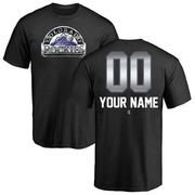 Men's Colorado Rockies Custom ＃00 Midnight Mascot T-Shirt - Black