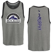 Men's Colorado Rockies Dale Murphy ＃3 Backer Tank Top Ash