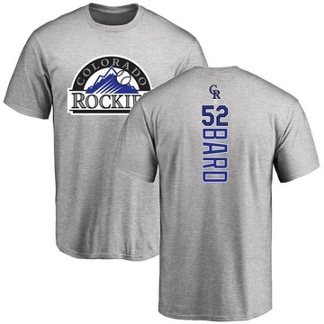 Men's Colorado Rockies Daniel Bard ＃52 Backer T-Shirt Ash