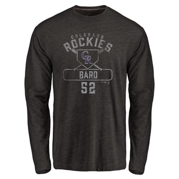 Men's Colorado Rockies Daniel Bard ＃52 Base Runner Long Sleeve T-Shirt - Black