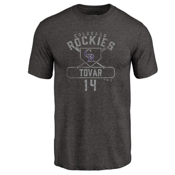 Men's Colorado Rockies Ezequiel Tovar ＃14 Base Runner T-Shirt - Black