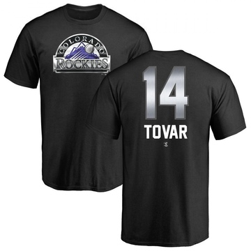 Men's Colorado Rockies Ezequiel Tovar ＃14 Midnight Mascot T-Shirt - Black