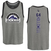 Men's Colorado Rockies Gavin Hollowell ＃64 Backer Tank Top Ash