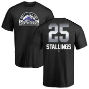 Men's Colorado Rockies Jacob Stallings ＃25 Midnight Mascot T-Shirt - Black