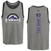 Men's Colorado Rockies Julio Carreras ＃83 Backer Tank Top Ash