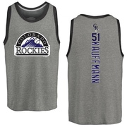 Men's Colorado Rockies Karl Kauffmann ＃51 Backer Tank Top Ash