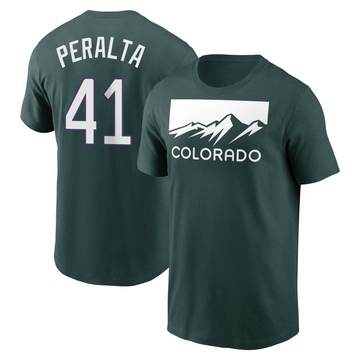 Men's Colorado Rockies Luis Peralta ＃41 2022 City Connect Name & Number T-Shirt - Green