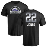 Men's Colorado Rockies Nolan Jones ＃22 Midnight Mascot T-Shirt - Black