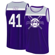 Men's Colorado Rockies Riley Pint ＃41 Legend Baseball Tank Top - Purple/Gray