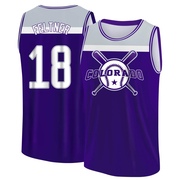 Men's Colorado Rockies Ryan Feltner ＃18 Legend Baseball Tank Top - Purple/Gray