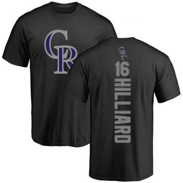 Men's Colorado Rockies Sam Hilliard ＃16 Backer T-Shirt - Black