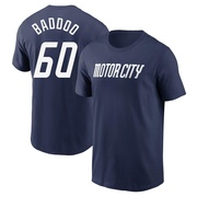 Men's Detroit Tigers Akil Baddoo ＃60 2024 City Connect Fuse Name & Number T-Shirt - Navy