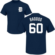 Men's Detroit Tigers Akil Baddoo ＃60 Roster Name & Number T-Shirt - Navy