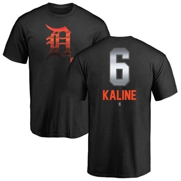 Men's Detroit Tigers Al Kaline ＃6 Midnight Mascot T-Shirt - Black