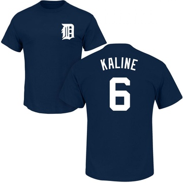 Men's Detroit Tigers Al Kaline ＃6 Roster Name & Number T-Shirt - Navy