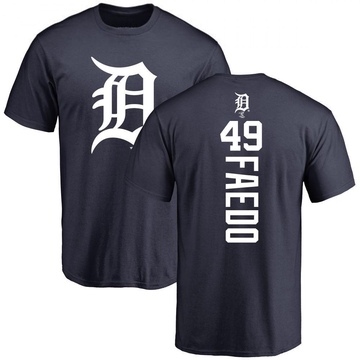 Men's Detroit Tigers Alex Faedo ＃49 Backer T-Shirt - Navy