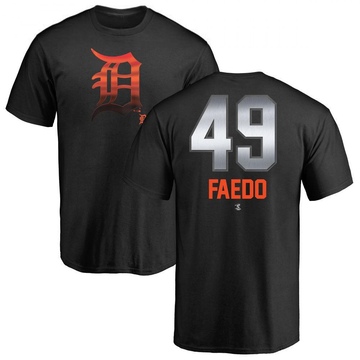 Men's Detroit Tigers Alex Faedo ＃49 Midnight Mascot T-Shirt - Black