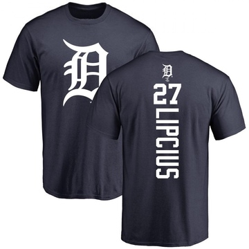 Men's Detroit Tigers Andre Lipcius ＃27 Backer T-Shirt - Navy