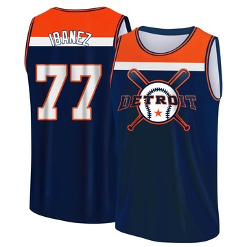 Men's Detroit Tigers Andy Ibanez ＃77 Legend Baseball Tank Top - Navy/Orange