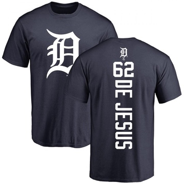 Men's Detroit Tigers Angel De Jesus ＃62 Backer T-Shirt - Navy