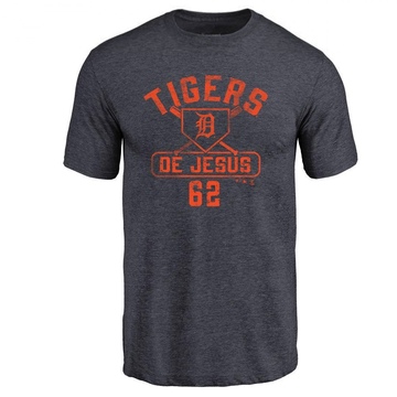 Men's Detroit Tigers Angel De Jesus ＃62 Base Runner T-Shirt - Navy