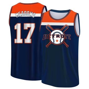 Men's Detroit Tigers Austin Meadows ＃17 Legend Baseball Tank Top - Navy/Orange