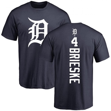 Men's Detroit Tigers Beau Brieske ＃4 Backer T-Shirt - Navy