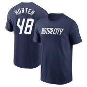 Men's Detroit Tigers Brant Hurter ＃48 2024 City Connect Fuse Name & Number T-Shirt - Navy