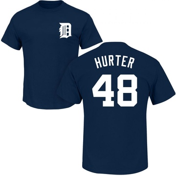 Men's Detroit Tigers Brant Hurter ＃48 Roster Name & Number T-Shirt - Navy