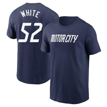 Men's Detroit Tigers Brendan White ＃52 2024 City Connect Fuse Name & Number T-Shirt - Navy