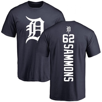 Men's Detroit Tigers Bryan Sammons ＃62 Backer T-Shirt - Navy