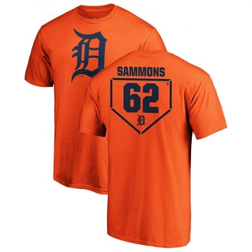 Men's Detroit Tigers Bryan Sammons ＃62 RBI T-Shirt - Orange