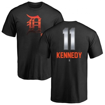 Men's Detroit Tigers Buddy Kennedy ＃11 Midnight Mascot T-Shirt - Black