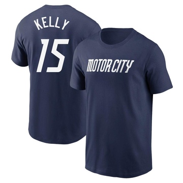 Men's Detroit Tigers Carson Kelly ＃15 2024 City Connect Fuse Name & Number T-Shirt - Navy