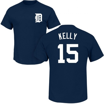 Men's Detroit Tigers Carson Kelly ＃15 Roster Name & Number T-Shirt - Navy