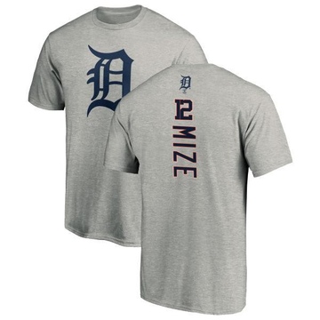 Men's Detroit Tigers Casey Mize ＃12 Backer T-Shirt Ash