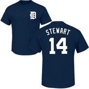 Men's Detroit Tigers Christin Stewart ＃14 Roster Name & Number T-Shirt - Navy