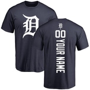 Men's Detroit Tigers Custom ＃00 Backer T-Shirt - Navy