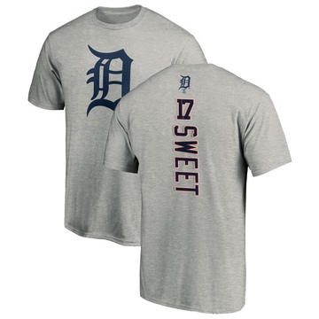 Men's Detroit Tigers Devin Sweet ＃17 Backer T-Shirt Ash