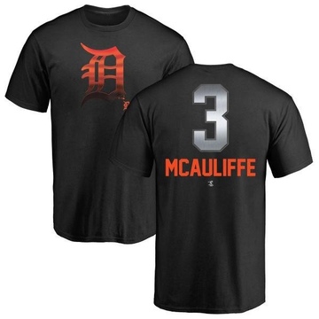 Men's Detroit Tigers Dick Mcauliffe ＃3 Midnight Mascot T-Shirt - Black