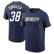 Men's Detroit Tigers Dillon Dingler ＃38 2024 City Connect Fuse Name & Number T-Shirt - Navy